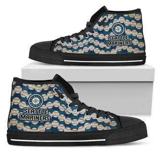 Wave Of Ball Seattle Mariners High Top Shoes