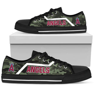 Camo Los Angeles Angels Logo Low Top Shoes