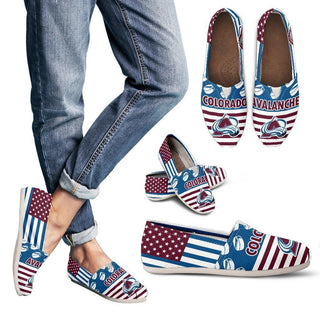 Proud of American Flag Colorado Avalanche Casual Shoes