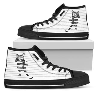 Nice Cat High Top Shoes - Cat Hanging, is cool gift for friends