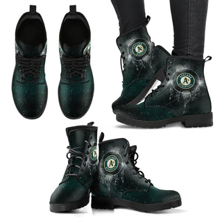 Magical Green Sun And Moon Dreamcatcher Oakland Athletics Boots