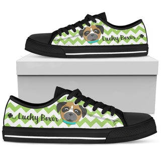 Green Wave Pattern Boxer Low Top Shoes