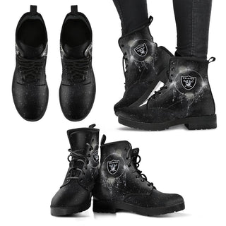 Magical Green Sun And Moon Dreamcatcher Oakland Raiders Boots