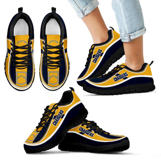 Simple Color Flag Los Angeles Chargers Sneakers