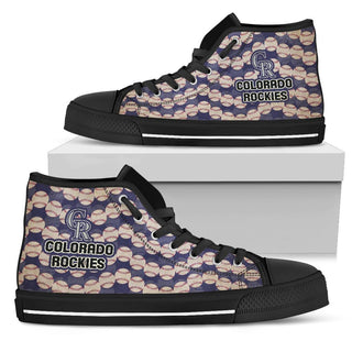 Wave Of Ball Colorado Rockies High Top Shoes