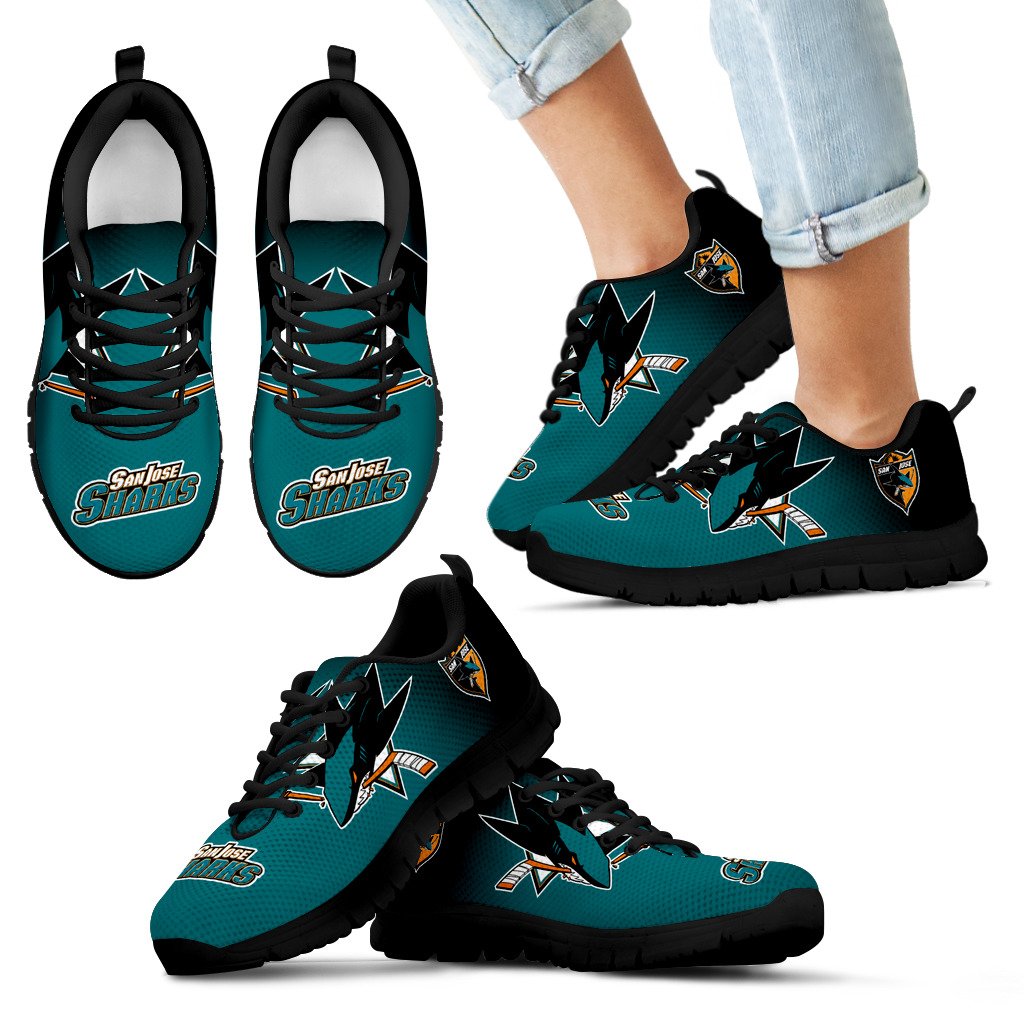 Awesome Unofficial San Jose Sharks Sneakers