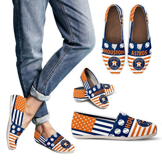 Proud of American Flag Houston Astros Casual Shoes