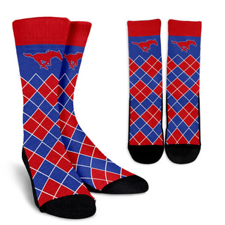 Gorgeous SMU Mustangs Argyle Socks