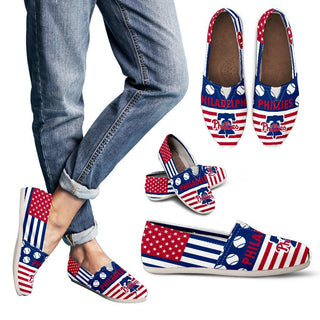 Proud of American Flag Philadelphia Phillies Casual Shoes