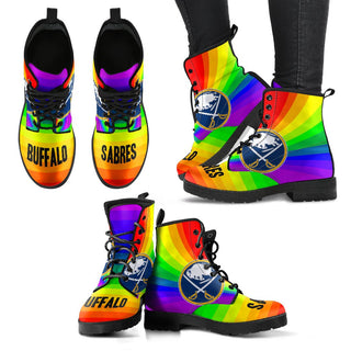 Awesome Rainbow Buffalo Sabres Boots