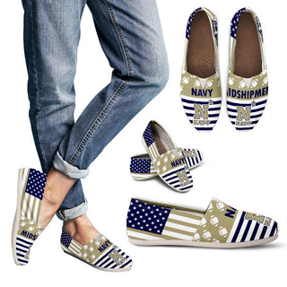 Proud of American Flag Navy Midshipmen Casual Shoes