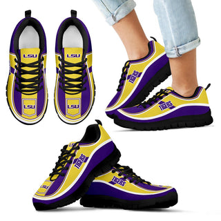 Simple Color Flag LSU Tigers Sneakers