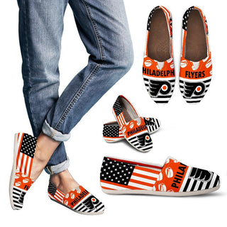 Proud of American Flag Philadelphia Flyers Casual Shoes