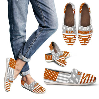 Proud of American Flag Texas Longhorns Casual Shoes