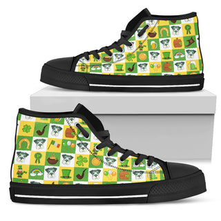 Schnauzer And Saint Patrick's Day Elements High Top Shoes