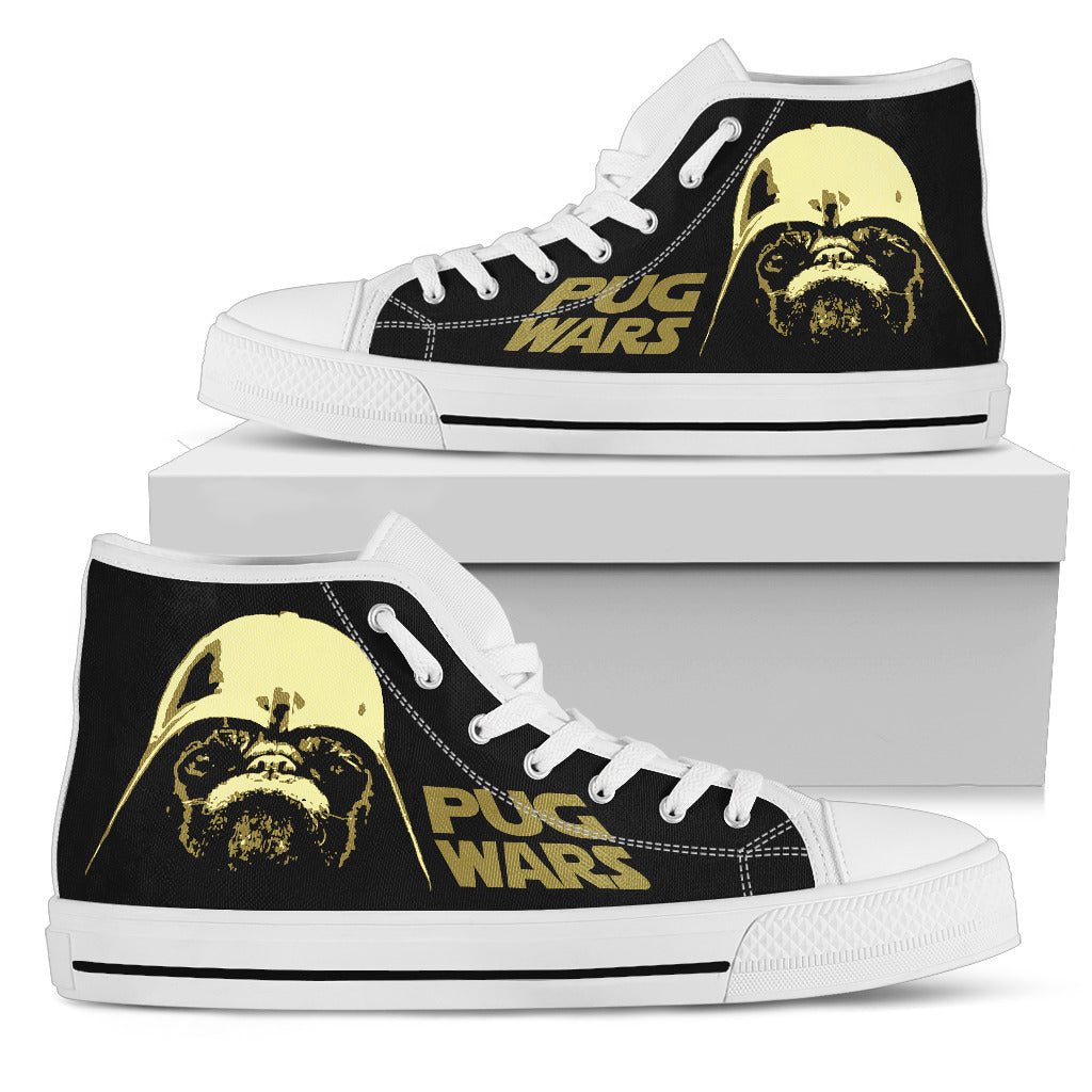 Pug Wars Funny Star Wars High Top Shoes