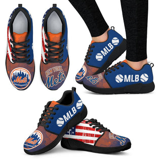 Awesome Fashion New York Mets Shoes Athletic Sneakers