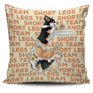 Colorful Corgi - Short Legs Team Pattern Pillow Covers