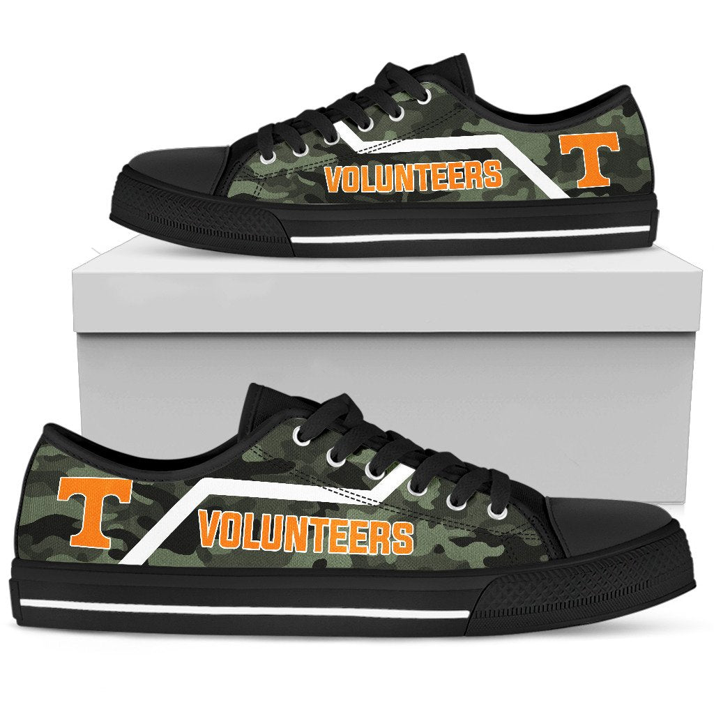 Camo Tennessee Volunteers Logo Low Top Shoes