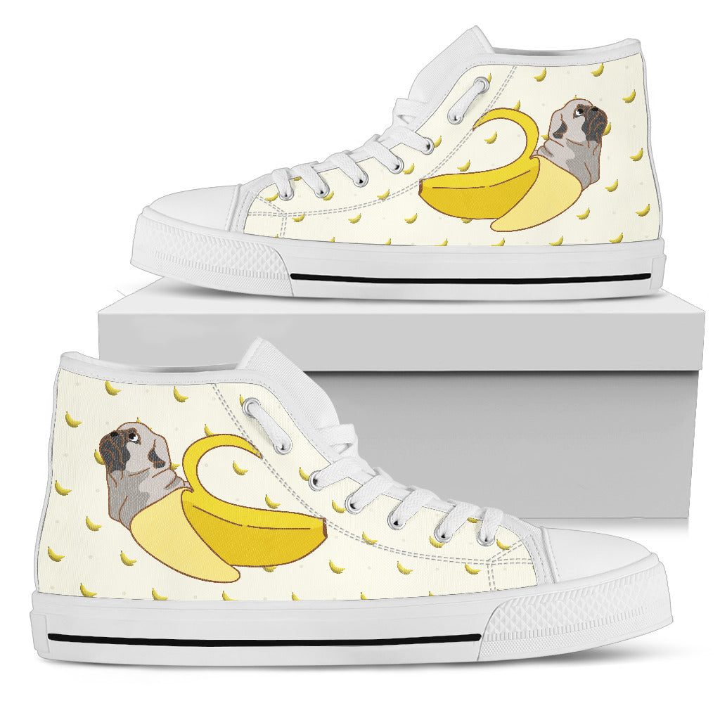 Pug Inside Banana Funny Gift High Top Shoes