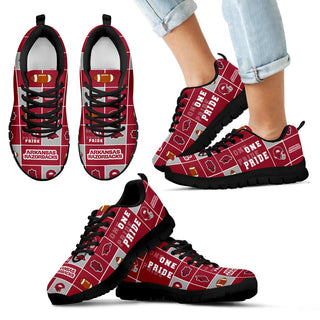 Awesome Pride Flag Arkansas Razorbacks Sneakers