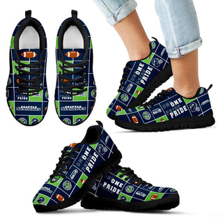 Awesome Pride Flag Seattle Seahawks Sneakers