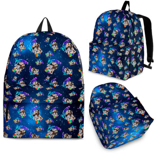 Interesting Pugicorn Pattern Backpacks Suchlike Presents