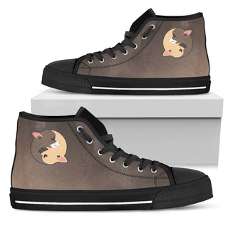 Yin Yang Style Chihuahua High Top Shoes