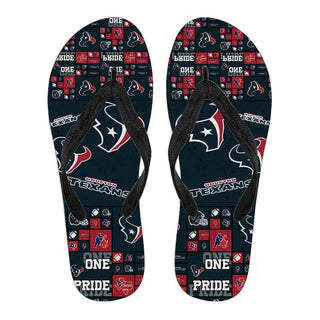 Color of Pride Flag Houston Texans Flip Flops