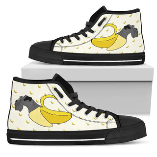 Schnauzer Inside Banana Funny Gift High Top Shoes