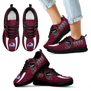 Simple Four Flags With Streaks Colorado Avalanche Sneakers