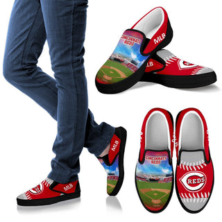 Proud Of Stadium Cincinnati Reds Slip-on Shoes