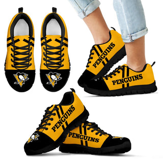 Colorful Line Stripe Pittsburgh Penguins Sneakers