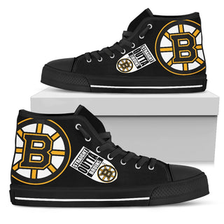Straight Outta Boston Bruins High Top Shoes