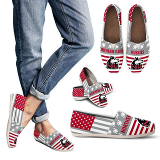 Proud of American Flag Northern Illinois Huskies Casual Shoes