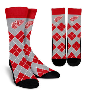 Gorgeous Detroit Red Wings Argyle Socks