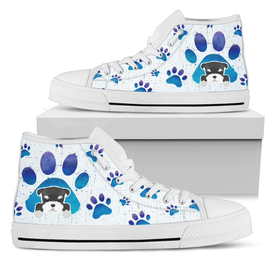 Schnauzer Paws High Top Shoes