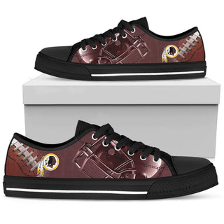 Artistic Scratch Of Washington Redskins Low Top Shoes