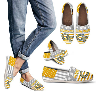 Proud of American Flag Georgia Tech Yellow Jackets Casual Shoes