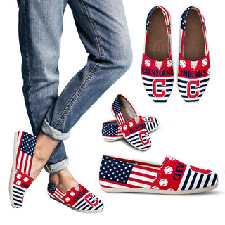 Proud of American Flag Cleveland Indians Casual Shoes