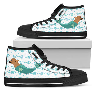 Chihuahua Mermaid Unicorn Cute High Top Shoes Beach Swim