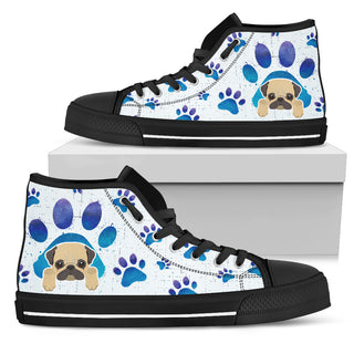 Pug Paws High Top Shoes