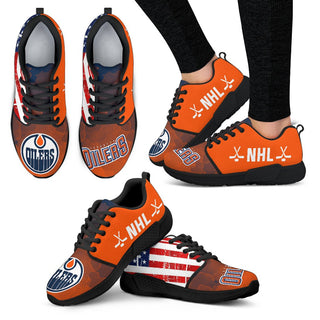 Awesome Fashion Edmonton Oilers Shoes Athletic Sneakers