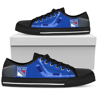Artistic Scratch Of New York Rangers Low Top Shoes