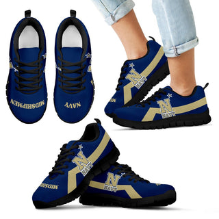 Navy Midshipmen Line Logo Sneakers