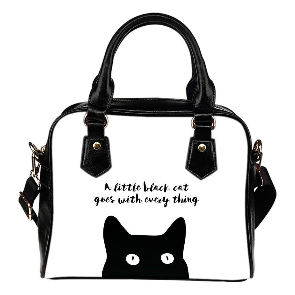 A Little Cat Goes With Everything Shoulder Handbag Gift For Girl