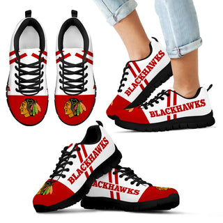 Colorful Line Stripe Chicago Blackhawks Sneakers