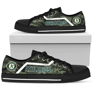 Camo Oakland Athletics Logo Low Top Shoes