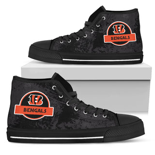 Cute Jurassic Park Cincinnati Bengals High Top Shoes