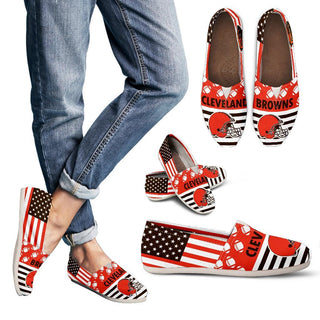 Proud of American Flag Cleveland Browns Casual Shoes